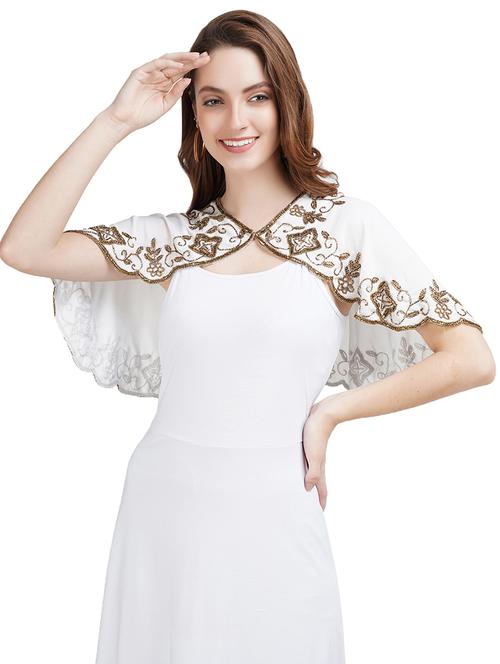 white solid cape - 18171522 - Standard Image - 1