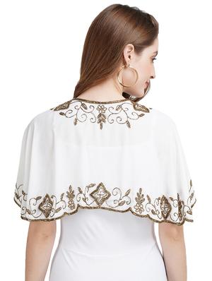 white solid cape - 18171522 - Standard Image - 3