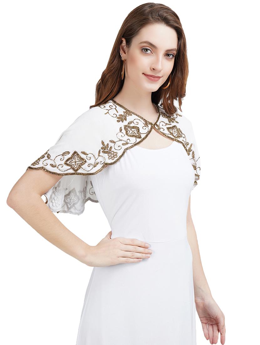 white solid cape - 18171522 - Zoom Image - 2