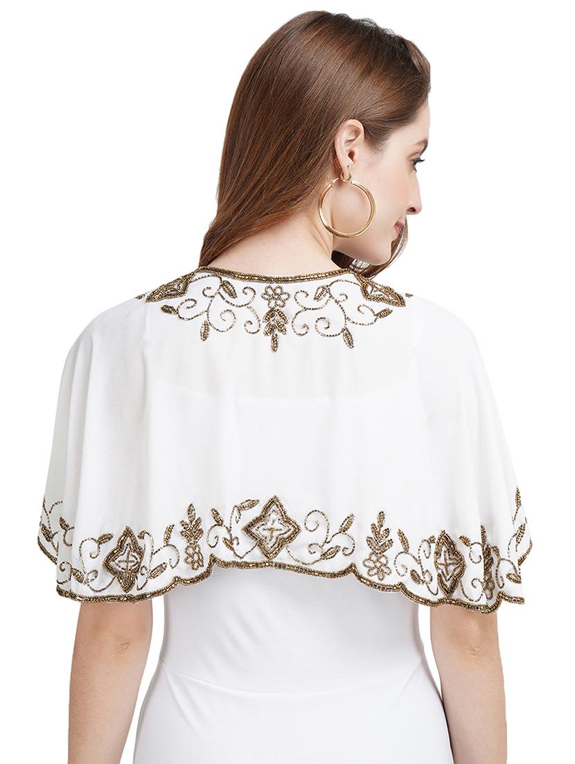 white solid cape - 18171522 - Zoom Image - 3