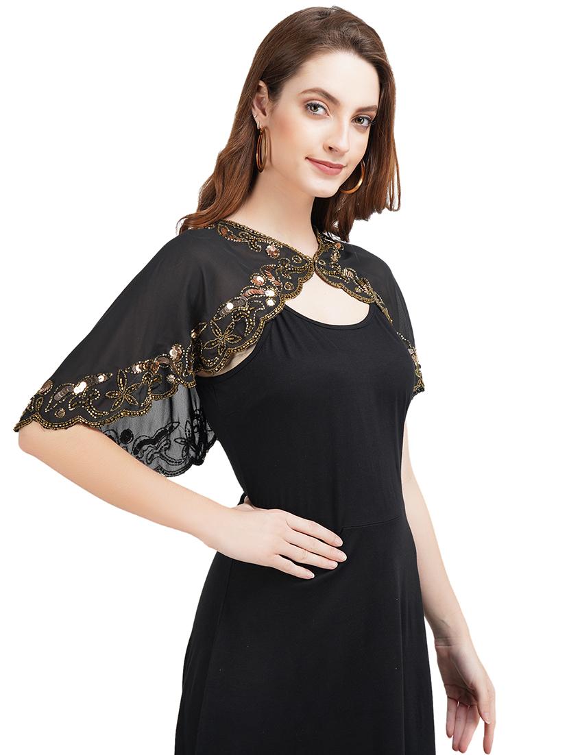 black solid cape - 18171526 - Zoom Image - 2