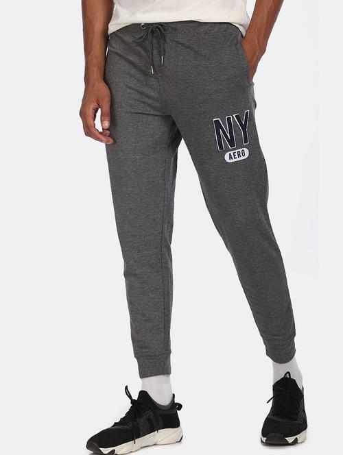 grey melange jogger - 18171899 - Standard Image - 1