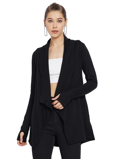 black solid water fall shrug - 18172524 - Very Small Image - 1