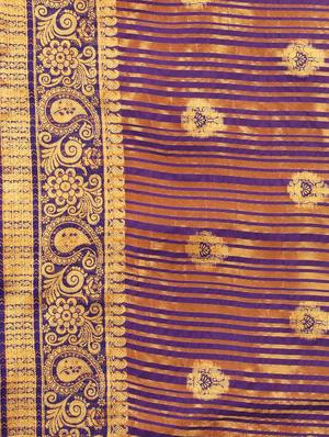 ethnic motifs woven saree with blouse - 18172572 - Standard Image - 4