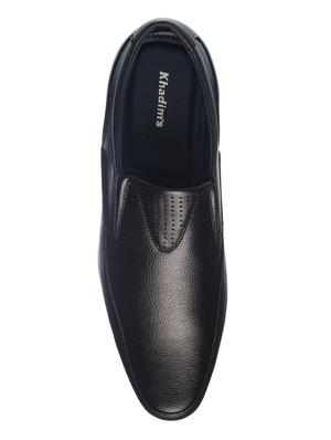 black synthetic slip on shoes - 18172707 - Standard Image - 4