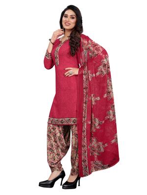 pink crepe patiyala suits unstitched suit - 18172801 - Standard Image - 2