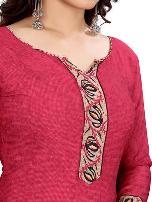 pink crepe patiyala suits unstitched suit - 18172801 - Standard Image - 4