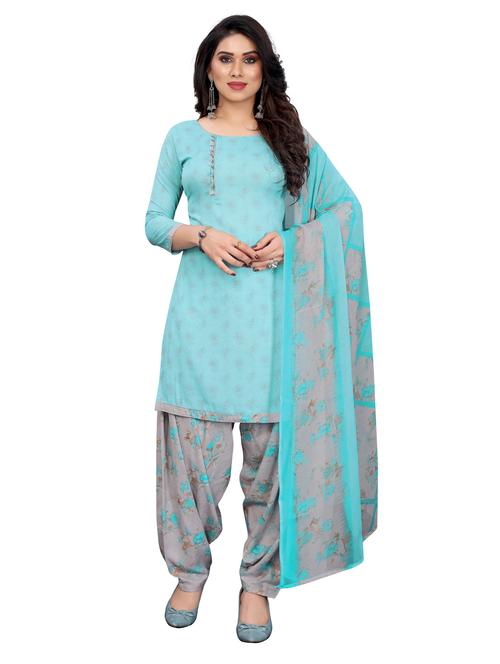 printed unstitched suit set - 18172813 - Very Small Image - 1