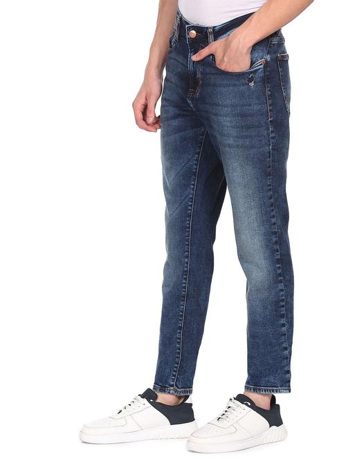 blue color faded mens jeans - 18173213 - Standard Image - 1
