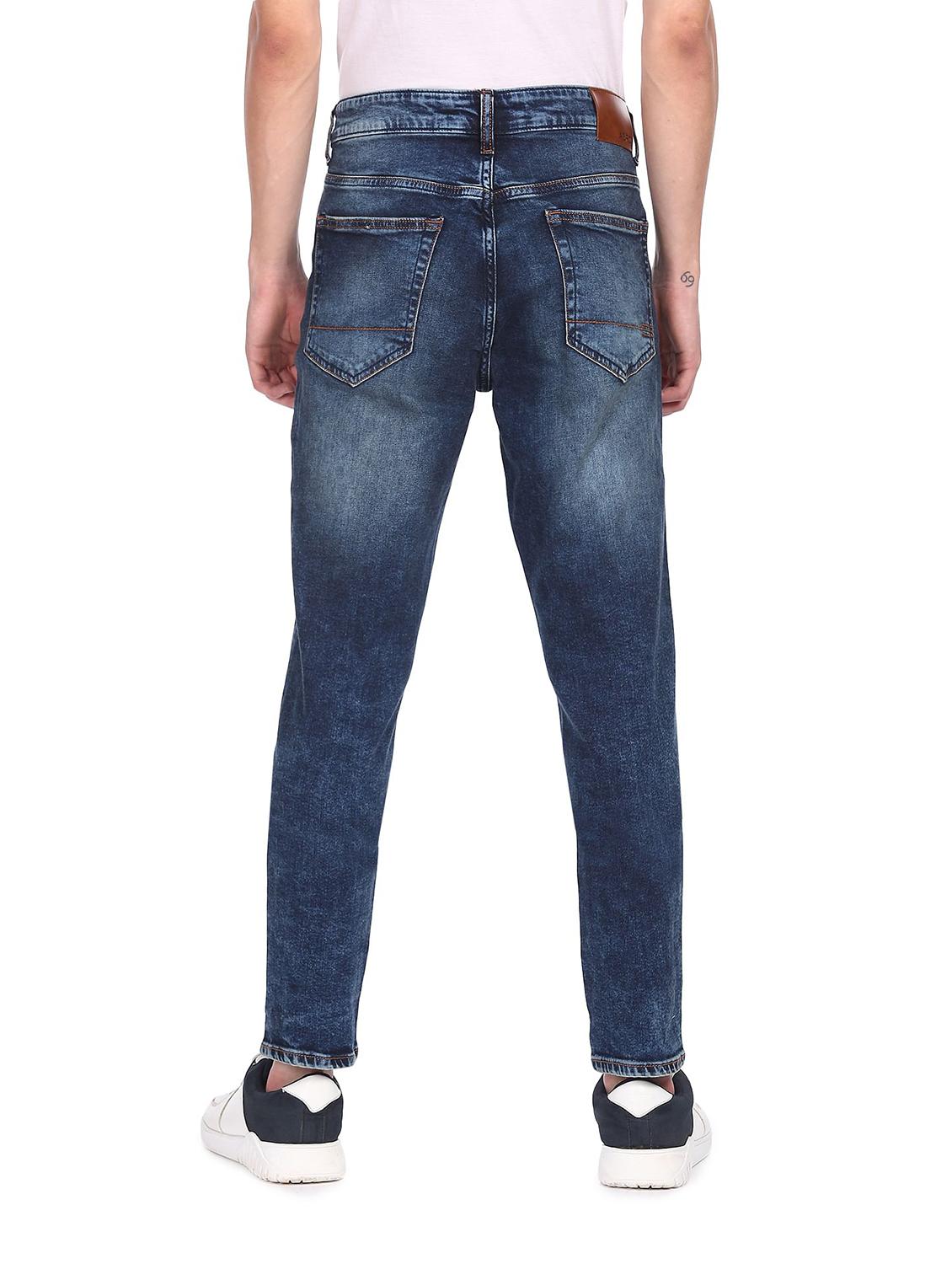 blue color faded mens jeans - 18173213 - Zoom Image - 3
