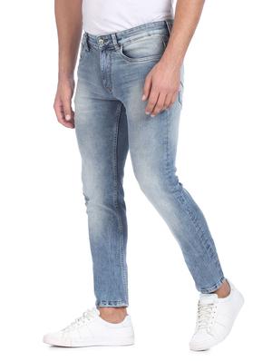 blue light washed distressed denim jean - 18173639 - Standard Image - 2
