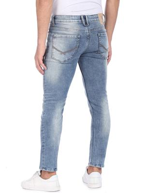 blue light washed distressed denim jean - 18173639 - Standard Image - 3