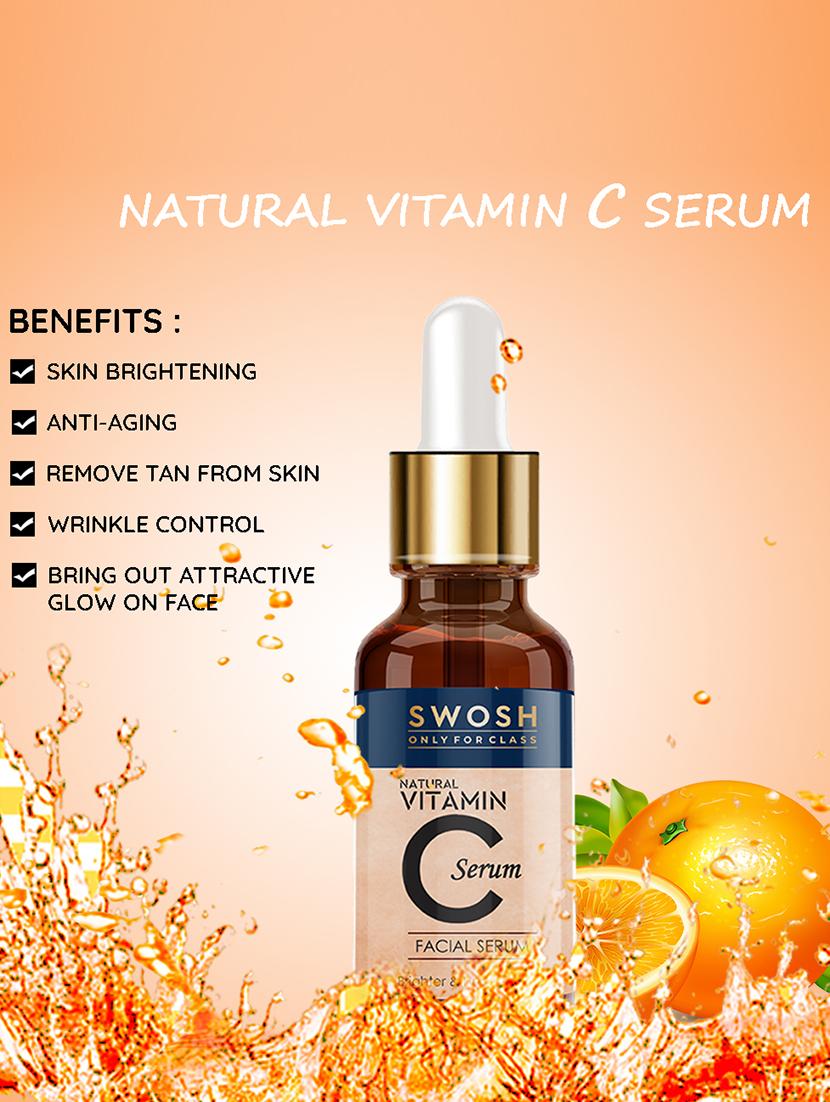 swosh ayurvedic skin care pack apple cider vinegar foaming face wash 100 ml & vitamin c serum 30 ml for pimple prone & oily skin - 18173895 - Zoom Image - 3