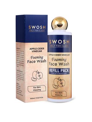 swosh apple cider vinegar (apple extract) foaming face wash 2 in 1 refill pack for acne prone & oily skin pack of 200 ml - 18173898 - Standard Image - 4