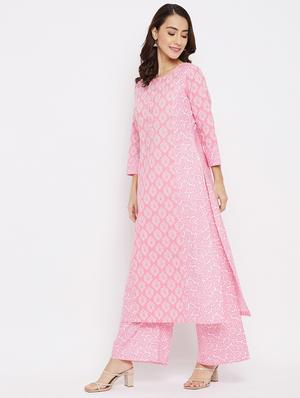 floral kurta palazzo set - 18177019 - Standard Image - 3