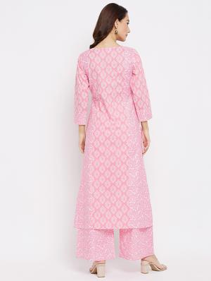 floral kurta palazzo set - 18177019 - Standard Image - 4