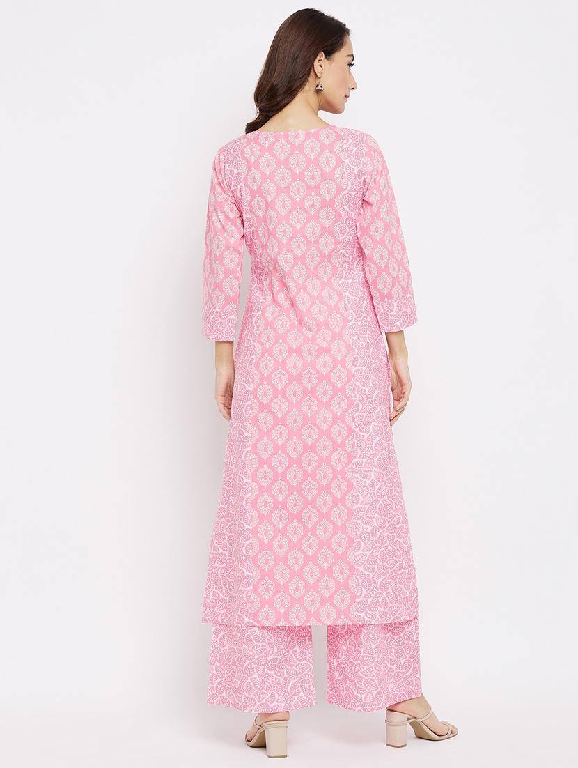 floral kurta palazzo set - 18177019 - Zoom Image - 4