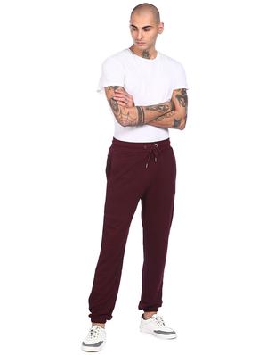 brown solid full length track pant - 18177630 - Standard Image - 5