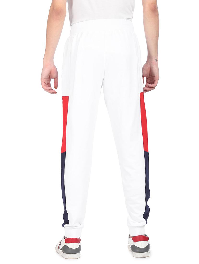 white color block joggers track pant - 18177671 - Zoom Image - 4