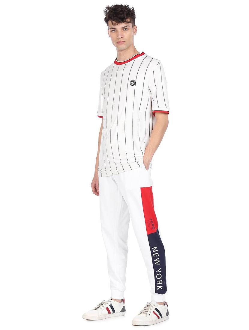 white color block joggers track pant - 18177671 - Zoom Image - 5