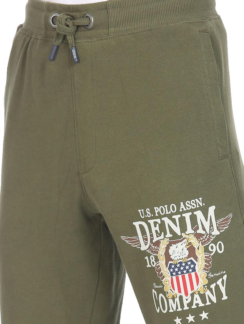 olive green solid joggers track pant - 18177675 - Zoom Image - 6