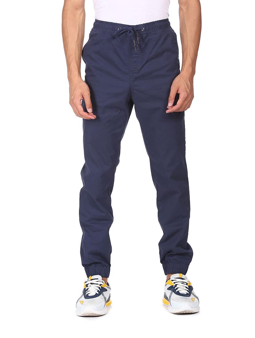 navy blue solid joggers track pant - 18177707 - Zoom Image - 1