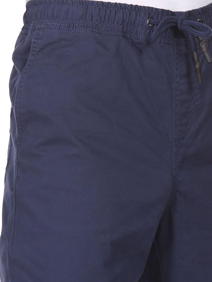 navy blue solid joggers track pant - 18177707 - Zoom Image - 6