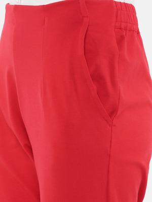 red cotton straight tapered pant - 18178792 - Standard Image - 4