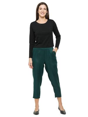 green rayon trousers - 18178810 - Standard Image - 4