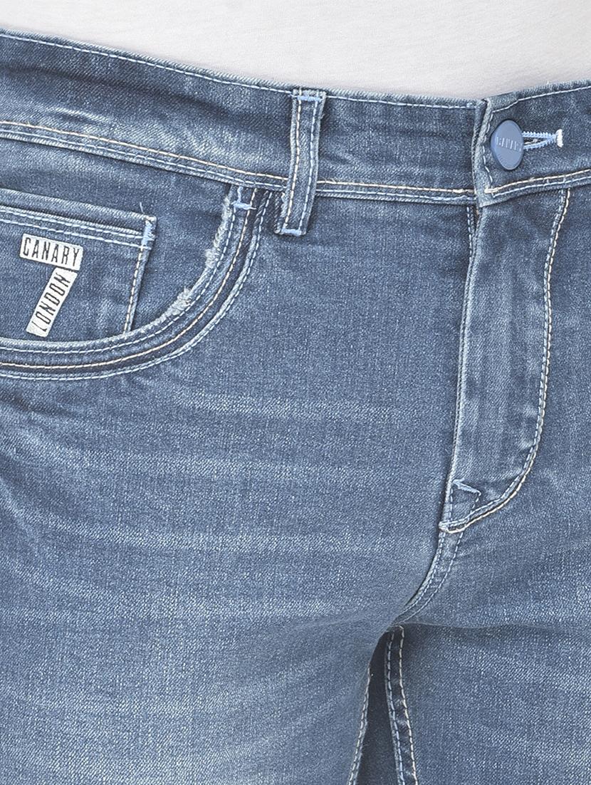 dark blue solid straight fit jean - 18178831 - Zoom Image - 6