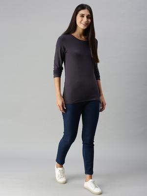 grey viscose regular top - 18179293 - Standard Image - 3