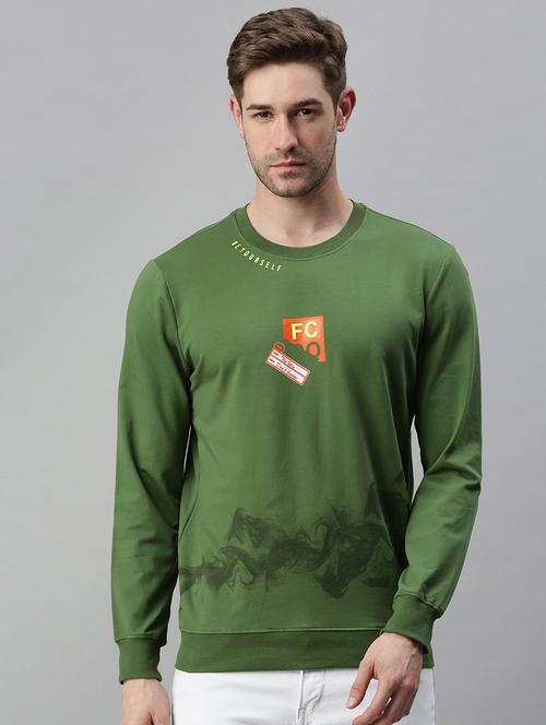 green chest-printed sweatshirt - 18180571 - Standard Image - 1