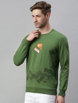 green chest-printed sweatshirt - 18180571 - Standard Image - 3