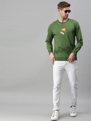 green chest-printed sweatshirt - 18180571 - Standard Image - 5