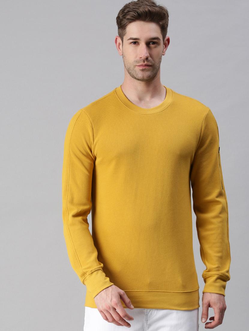 yellow solid sweatshirt - 18180588 - Zoom Image - 1