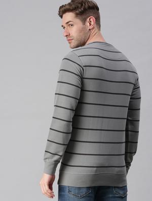grey striped sweatshirt - 18180674 - Standard Image - 4