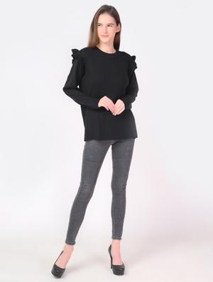 frill detail solid top - 18181311 - Standard Image - 4