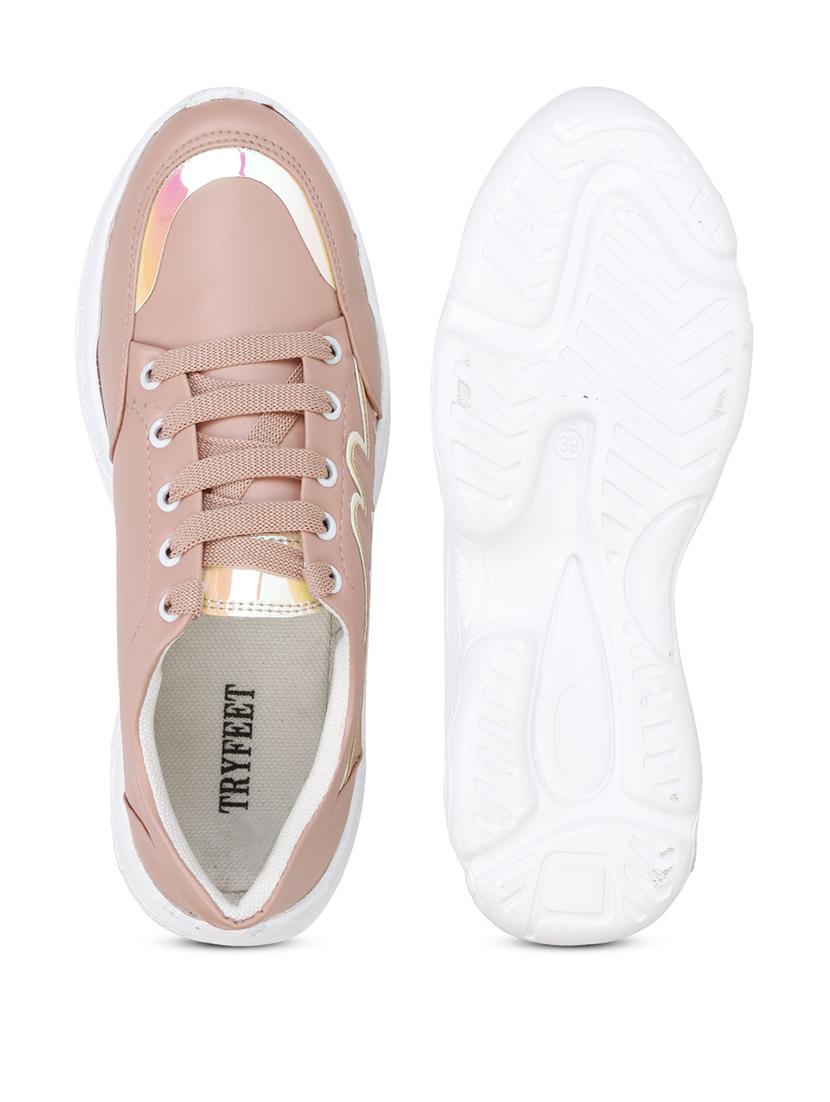 pink patent leather laceup sneakers - 18181411 - Zoom Image - 5