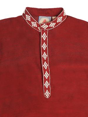 red solid kurta set - 18181947 - Standard Image - 6
