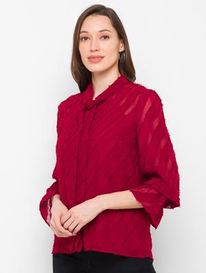 red self design regular top - 18182405 - Standard Image - 2