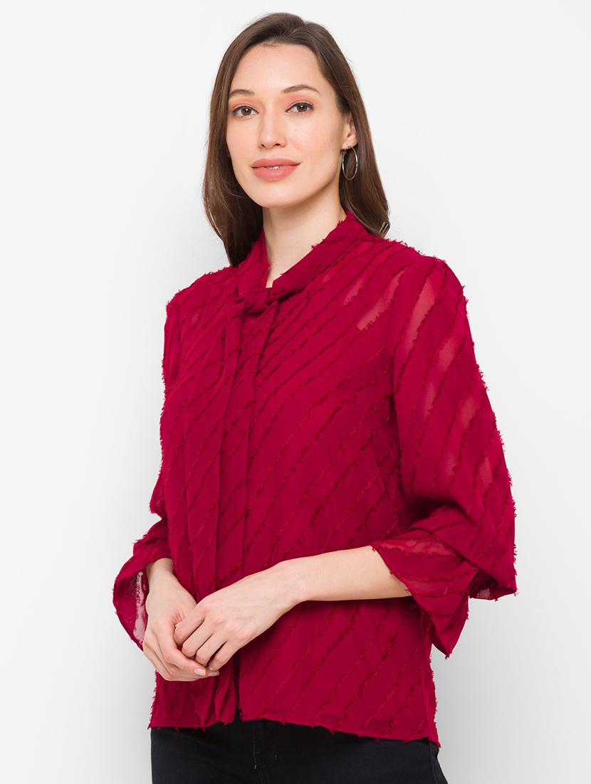 red self design regular top - 18182405 - Zoom Image - 2