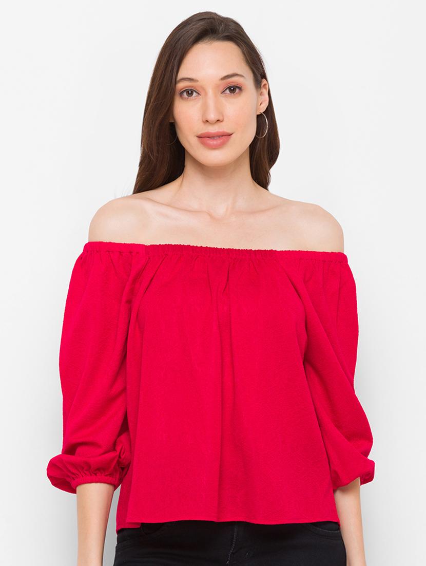 red solid regular top - 18182407 - Zoom Image - 1