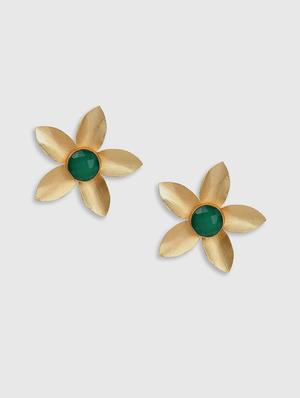 gold metal studs earring - 18182468 - Standard Image - 2