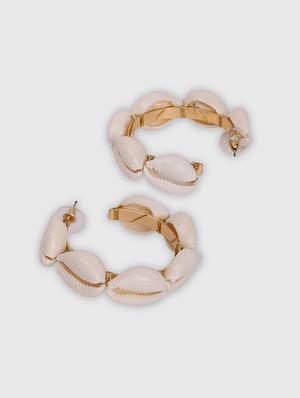 white metal hoop earring - 18182504 - Standard Image - 3