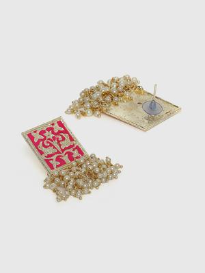 meenakari pearl laheriya studs - 18182516 - Standard Image - 3