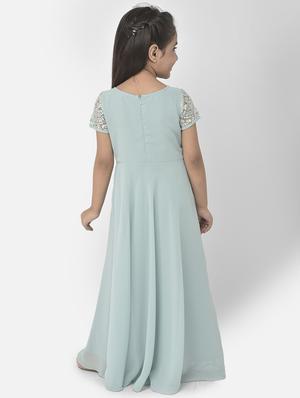 light blue embellished party gown - 18182988 - Standard Image - 3