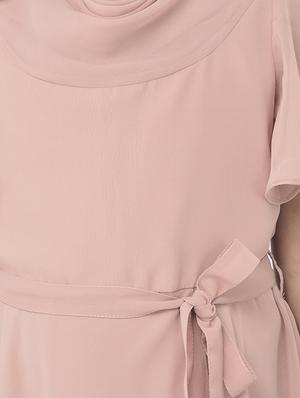 pink solid party gown - 18182997 - Standard Image - 4