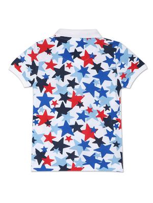 polo neck printed t-shirt - 18183580 - Standard Image - 2