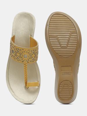 gold slip on sandal - 18183999 - Standard Image - 4