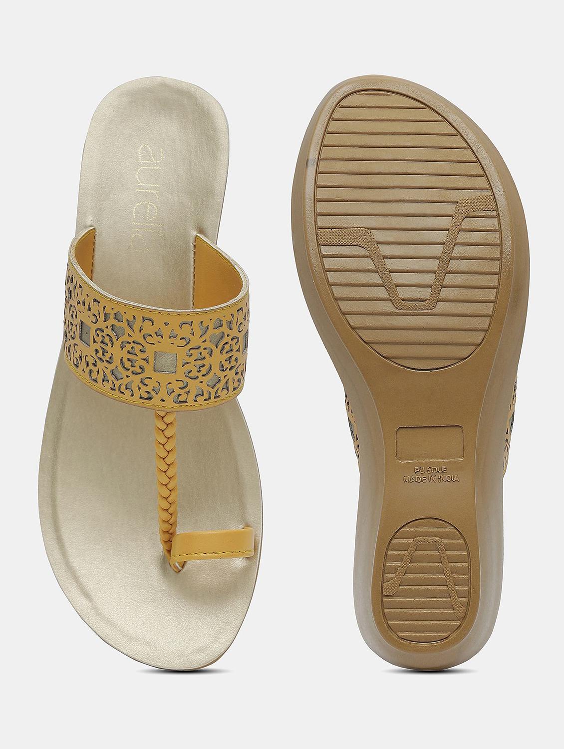 gold slip on sandal - 18183999 - Zoom Image - 4